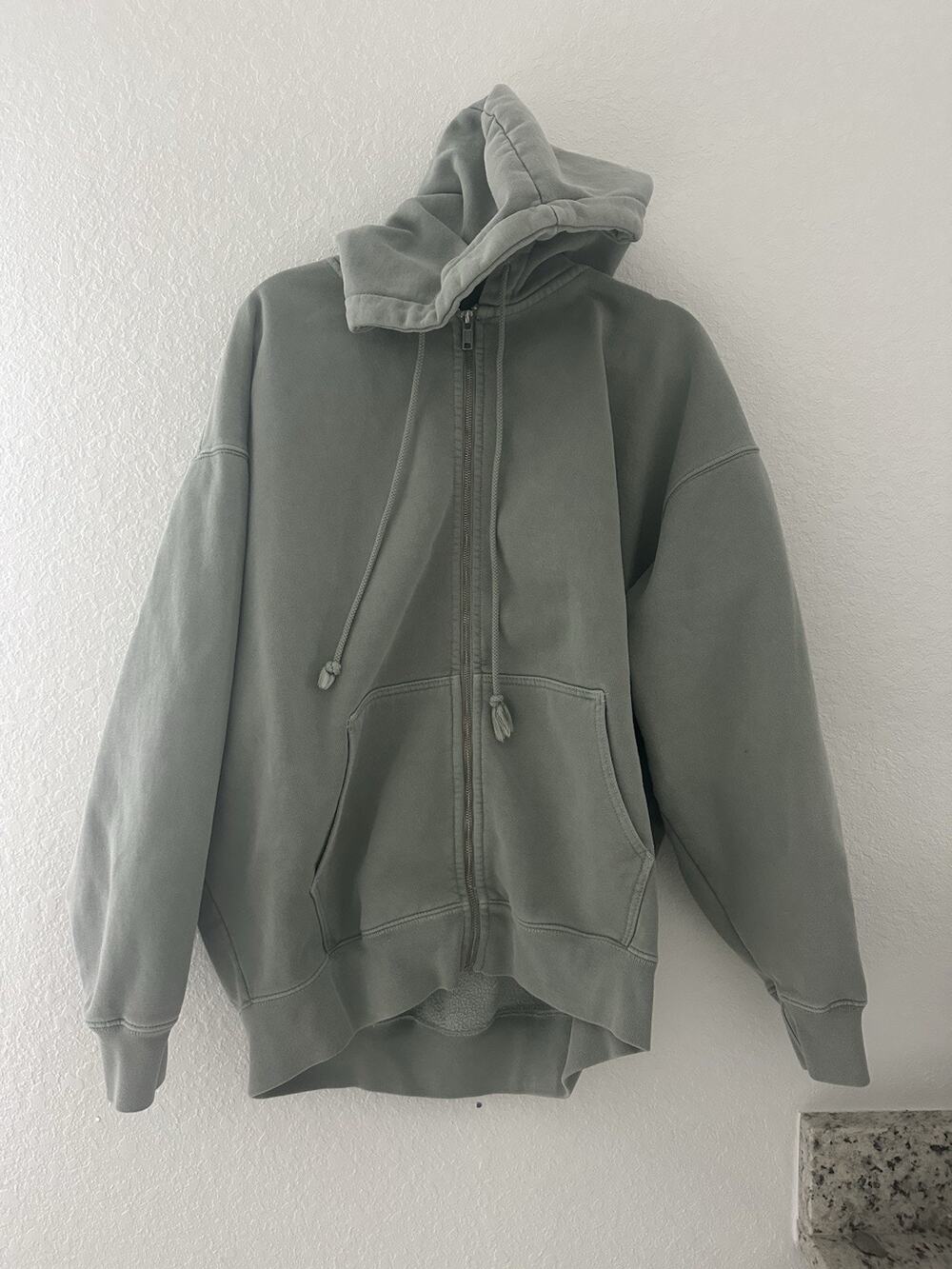 Brandy Melville Hooded Sweater Full Zip Light Teal Women’s Oversized